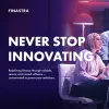 Image of laptop with cover slide for the "Never stop innovating" eBook