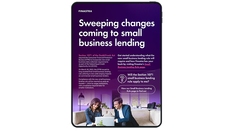 1071 Small Business Lending Rule Infographic Finastra 0672