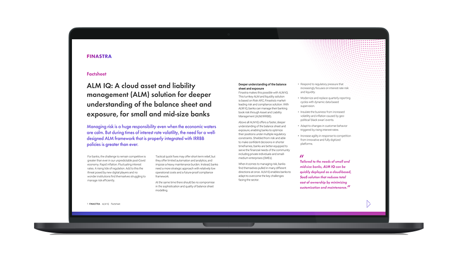 Finastra ALM IQ | Finastra