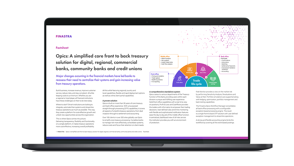 A core treasury solution adjusted for digital, local and regional banks ...