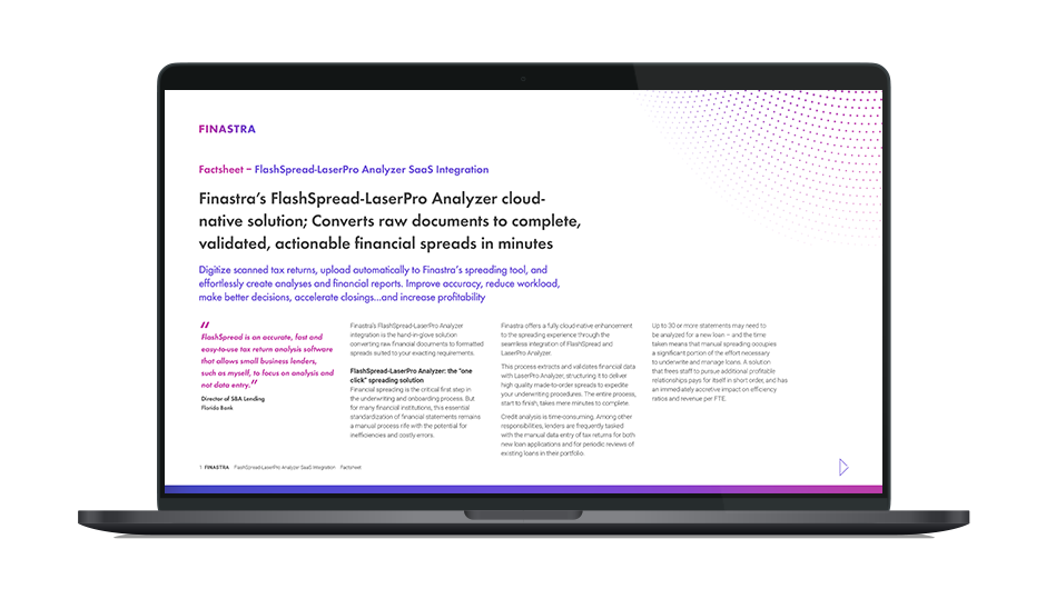 Finastra and FlashSpread team to revolutionize financial spreading ...
