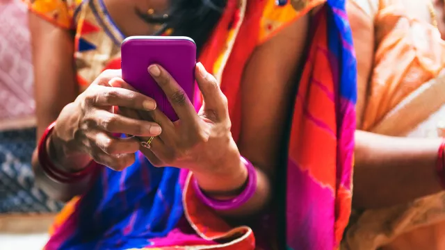 Image of woman with mobile phone