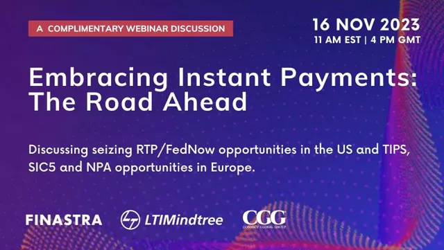 Cover image for "Embracing Instant Payments: The road ahead" webinar