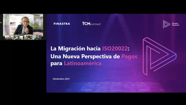 Cover image for "La transición hacia ISO 20022: Una nueva perspectiva de pagos para Latinoamérica" webinar