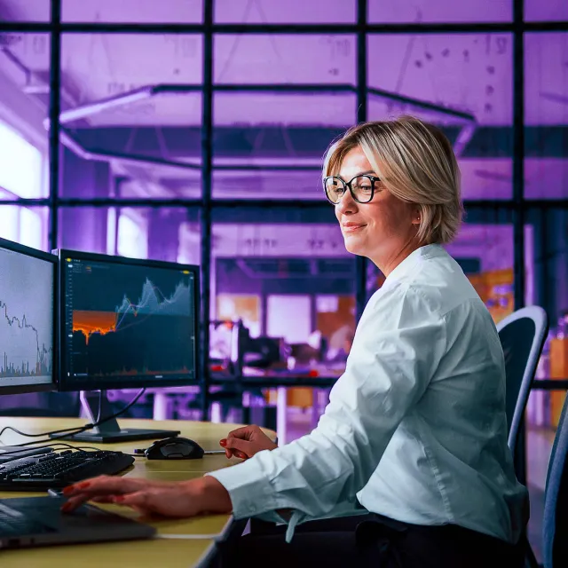 Image of woman working in an office