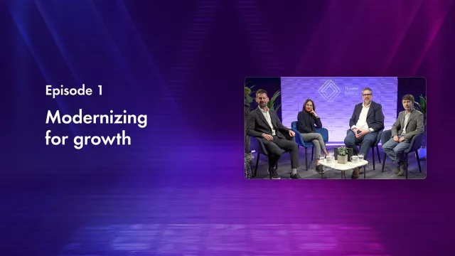 Cover image for the "Modernizing for growth" Finastra TV episode