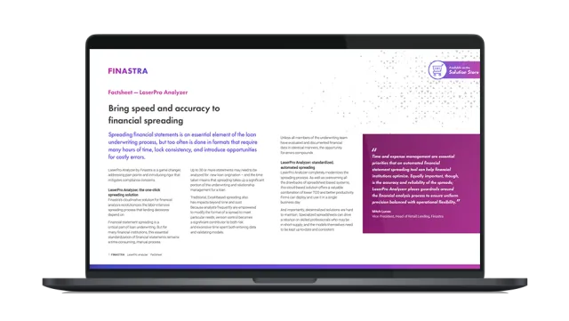 Image of laptop with cover slide for the LaserPro Analyzer factsheet