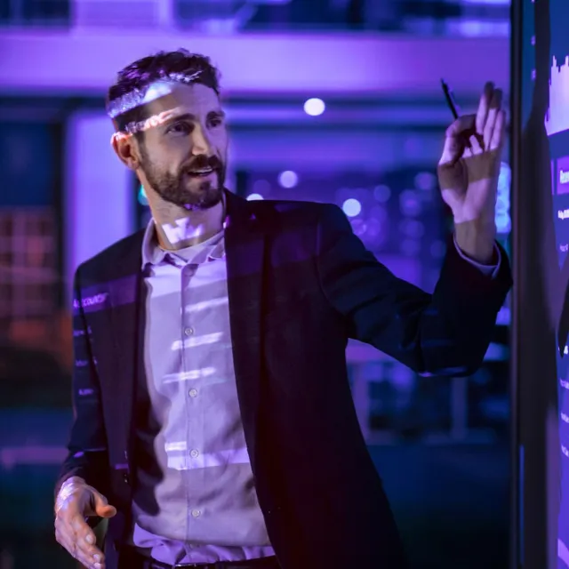 Image of man doing a presentation