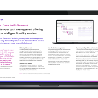 Cover image for "Finastra Liquidity Management" factsheet