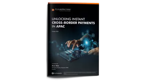 Image of magazine with cover slide of "Unlocking instant cross-border payments in APAC" report