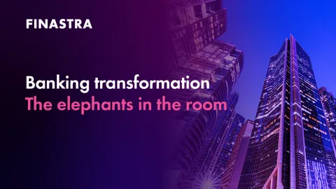 Cover image of "Banking transformation - The elephants in the room" webinar