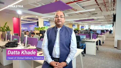 Cover slide for the "Datta Khade, Head of Global Delivery for Lending Business Unit, on innovation and career growth" employee story