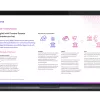 Image of laptop with cover slide for "Go digital with Finastra Essence and Finastra Services" brochure