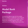 Image of laptop with cover slide of "Model Bank Package" brochure